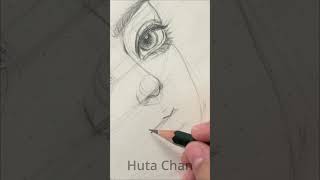 Draw Semi realistic by Huta Chan #shorts