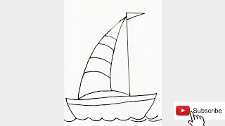 How to draw Boat drawing easy |step by step#shorts