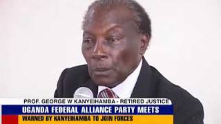 Justice Kanyeihamba warns divided opposition