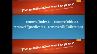 10.Remove RemoveAll RemoveIf in ArrayList