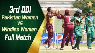 3rd ODI: Pakistan Women vs Windies Women at ICC Cricket Academy Ground, Dubai | Full Match | PCB