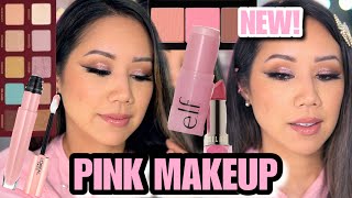 TRYING NEW DRUGSTORE MAKEUP -NEW MILANI,NEW ELF MAKEUP, NEW DRUGSTORE MAKEUP -PINK MAKEUP FOR SPRING