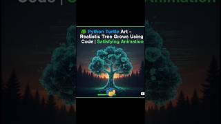🌲 Python Turtle Project–Realistic Tree Animation | Beautiful Coding Art #python #pythonturtle #code