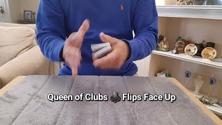 F21 Magic Trick 3020 - Queen of Clubs ♣️ Flips Face Up #shorts #magic