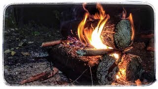 Костер таежный. Костер нодья [Bushcraft]