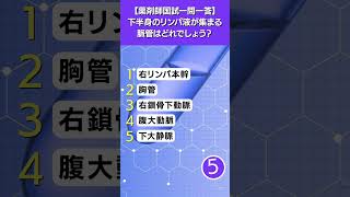 【薬剤師国試一問一答】下半身のリンパ液が集まる脈管はどれ？#Shorts #ショート#薬学生 #国試