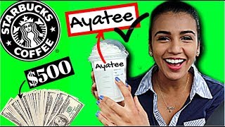 عطيت $500 دولار لموظفي ستاربكس لو كتبوا اسمي صح 😂 + GIVEAWAY 🎁