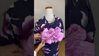 ルーチェの毎日創作帯結びPart171#kimono #帯結び #帯結びアレンジ #毎日投稿 #着付け #着物 #浴衣 #浴衣の着付け #ゆかた