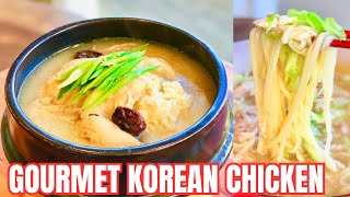 Korean Chicken Soup + Noodles [Ginseng Chicken Soup] SamGyeTang 삼계탕 + Kalguksu 칼국수