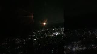 宮崎ブーゲンビリア空港出発　夜景も綺麗　Departing from Miyazaki Bougainvillea Airport, the night view was also beautiful