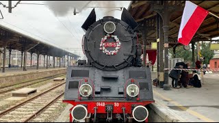 Polish Steam Train Ol49 59 in Gdańsk Główny.