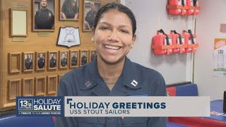 Holiday greetings from sailors aboard USS Harry S. Truman and USS Stout