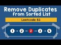 Remove Duplicates from Sorted List - Leetcode 83 - Java