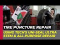 Tire Puncture Repair Using TECH's Uni-Seal Ultra Stem & All-Purpose Repair for a Safe, Permanent Fix