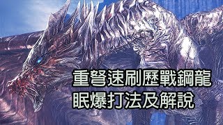 【MHW】重弩速刷歷戰鋼龍4分鐘 眠爆打法詳細解說【魔物獵人世界 | PS4 PC】