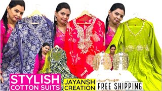 Jayansh Creation Brings You Stunning Cotton 1, 2 \u0026 3 Piece Suits, Long Tunic \u0026 Semi Party Wear Suits