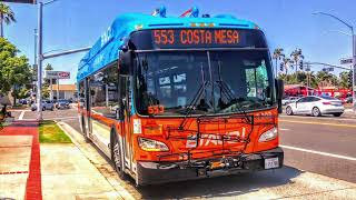 OCTA 2022 New Flyer XE40 #1203 Route Bravo 553 to South Coast Plaza