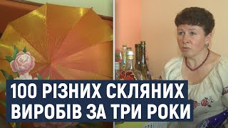 Хмельничанка Олена Храпко - Легкун за власною технікою розписує скляні вироби