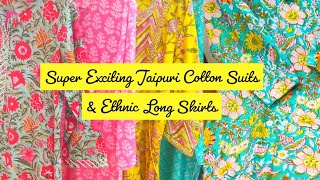 Mind Blowing Jaipuri Cotton Kurtis, Full Suits \u0026 Ethnic Long Skirts At Kiara, The Women's Villa |