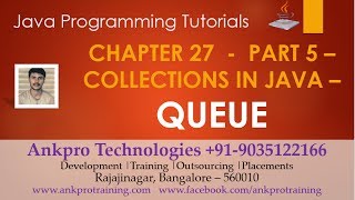 Java for beginners - Chapter 27 : Collections in Java Part 5 - queue in Java | Queue class