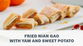 Fried Nian Gao with Yam and Sweet Potato - Cooking with Bosch