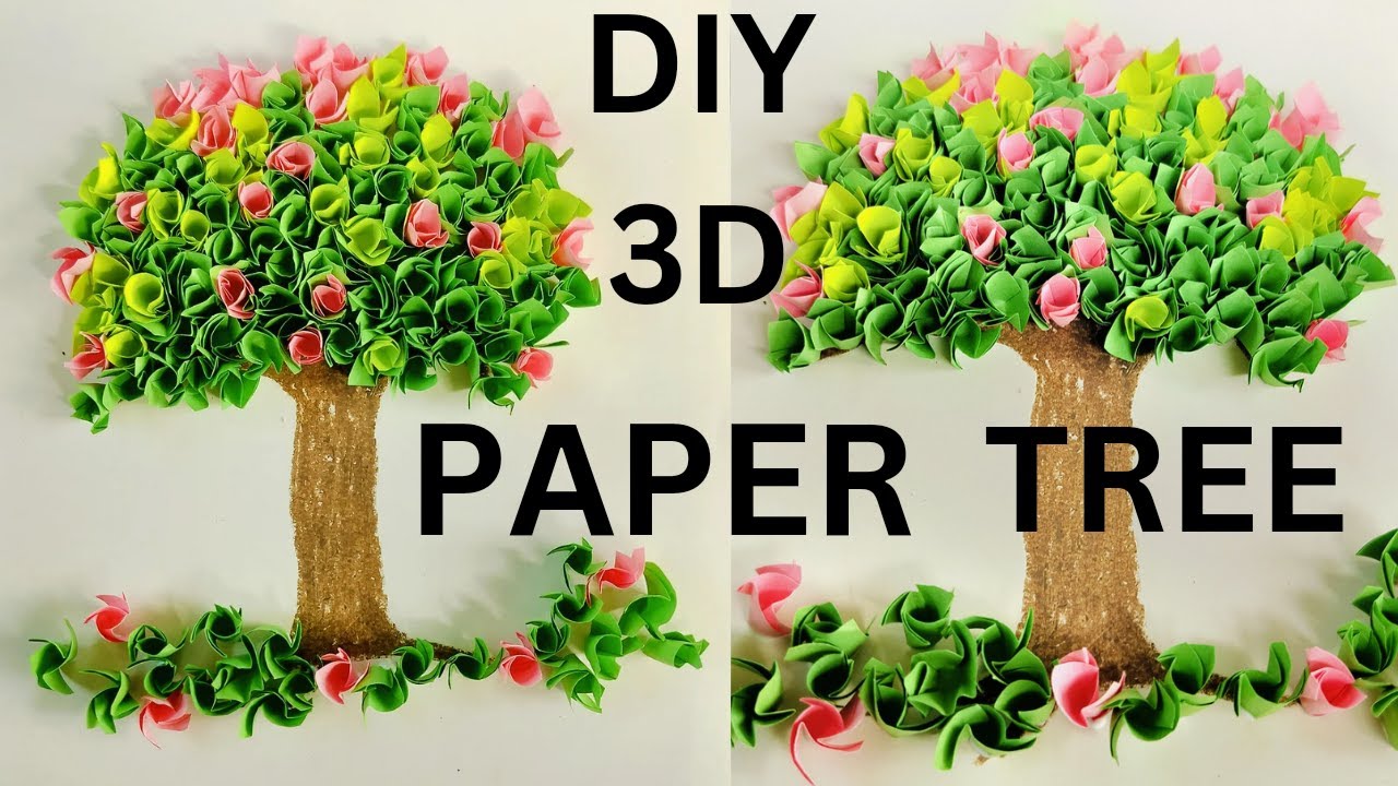 Diy Paper Tree How To Make Paper Tree 3d Paper Tree Paper