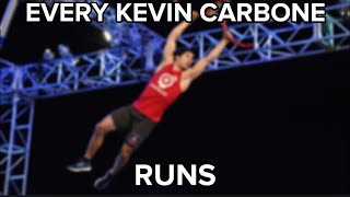 Every Kevin Carbone runs in American Ninja Warrior (ANW 9 - ANW 14)