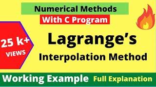 Lagrange's Interpolation Method |Working Example + C Program-Numerical Methods - Dilip Kumar Gangwar