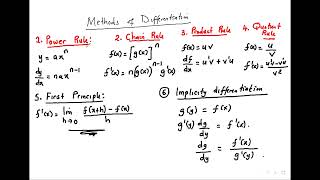 Methods of Differentiation