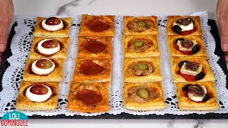 QUICK AND EASY PUFF PASTRY APPETIZERS. Ideal to start a holiday dinner or meal