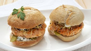 HAMBURGUESA casera de SALMÓN- Receta gourmet de Joseba Arguiñano