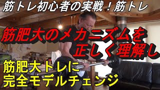 筋トレ初心者の実戦！筋トレ。筋肥大のメカニズムを正しく理解し、自分の筋トレを筋肥大トレにモデルチェンジ！筋肥大トレの本質は【色即是空】にあり、、