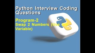 Python program for swapping two numbers using third variable.