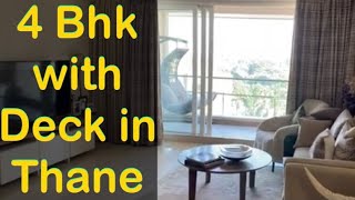 3.25 Cr, 3.5 Bhk Fully Furnished For Sale at The Verraton, Thane | Deck with Beautiful City View