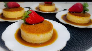 فلان كراميل في الفرن ب 3 مكونات فقط بصلصة الكراميل سريعة و نتيجة مبهرة ناجحة 100% Flan  caramel