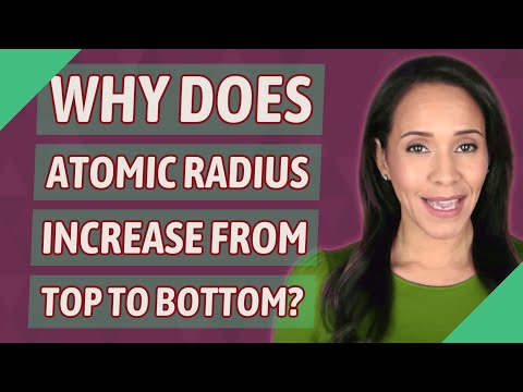 Why does atomic radius increases top to bottom?