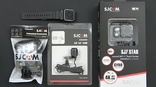 SJ7 Star 4K Action Gyro Camera Unboxing And Mini Review (IMX117 \u0026 Ambarella A12S)