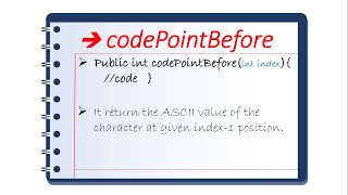 #7 codePointBefore method in string class in java[HINDI]