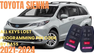 2021-2024 Toyota Sienna all keys lost programming and PIN code bypass