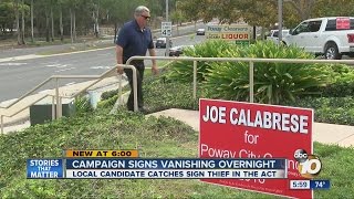 Poway City Councilman's daughter caught stealing opponent's campaign signs