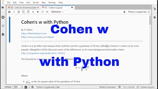 Python - Cohen's w