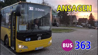 [BVG] Ansagen der Buslinie 363 (Reupload)