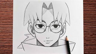 How to draw Kabuto Yakushi | Easy anime sketch