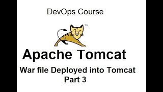 War file Deployed into Tomcat Server Part 3 | DevOps Tutorial for beginners
