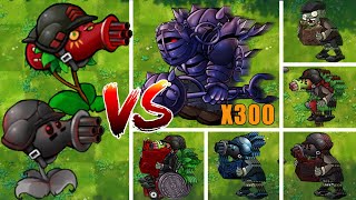 PVZ Fusion Challenge!! The strongest fusion peashooter team VS 300 zombies  - Who Will Win?