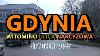 Gdynia Witomino - styczeń 2025 r. Ulica Narcyzowa.