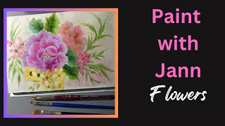 🩷How to paint a simple floral | acrylic paints | Jann Mendenhall Painting 2025