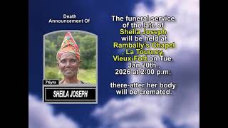 SHEILA JOSEPH ~ Short Obituary
