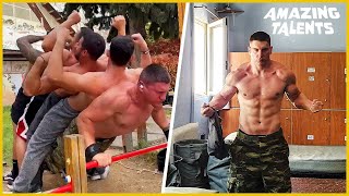 This Greek soldier has insane strength
