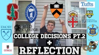 College Decisions Video 2019 (part 2 + Reflection) - IVY DAY (Princeton, Brown), Tufts and Reed